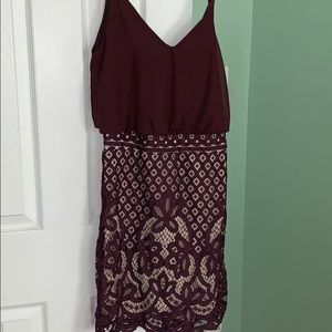 Maroon tight body dress